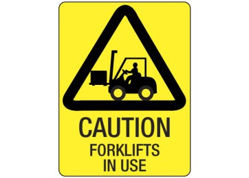 METAL SIGN FORK LIFT - 450 X 300MM