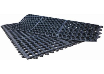 RUBBER INTERLOCKING ANTI-FATIGUE MAT