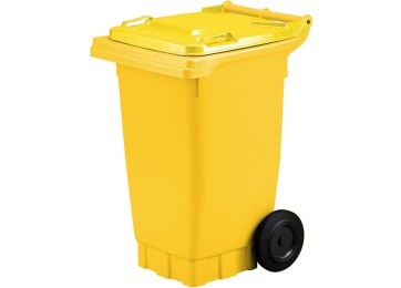 WHEELIE BIN 80LTR - YELLOW