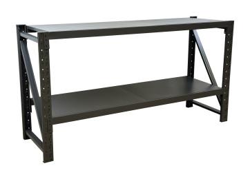 DARK GREY LONG SPAN METAL BENCH - BMSU2000