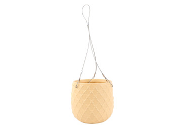 17.5X16CM FLEUR HANGING POT - NUDE