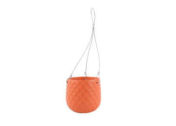 17.5X16CM FLEUR HANGING POT - TERRACOTTA