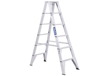 ALUMINIUM DOUBLE SIDED STEP LADDER - 2.1M