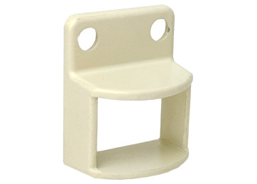 38 X 25MM TUBE END BRACKET - CREAM