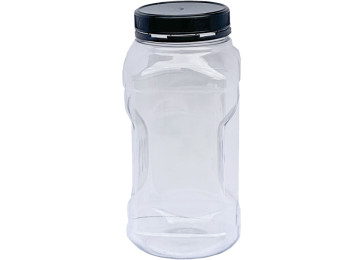 CLEAR PLASTIC JAR W LID - 1.75l (FOOD GRADE)