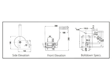 WINCH 700KG CABLE